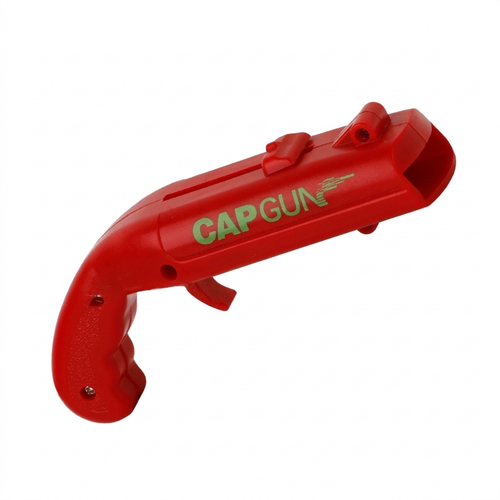 Bottle opener with a shooting effect